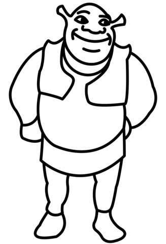 Chibi Shrek Coloring Page